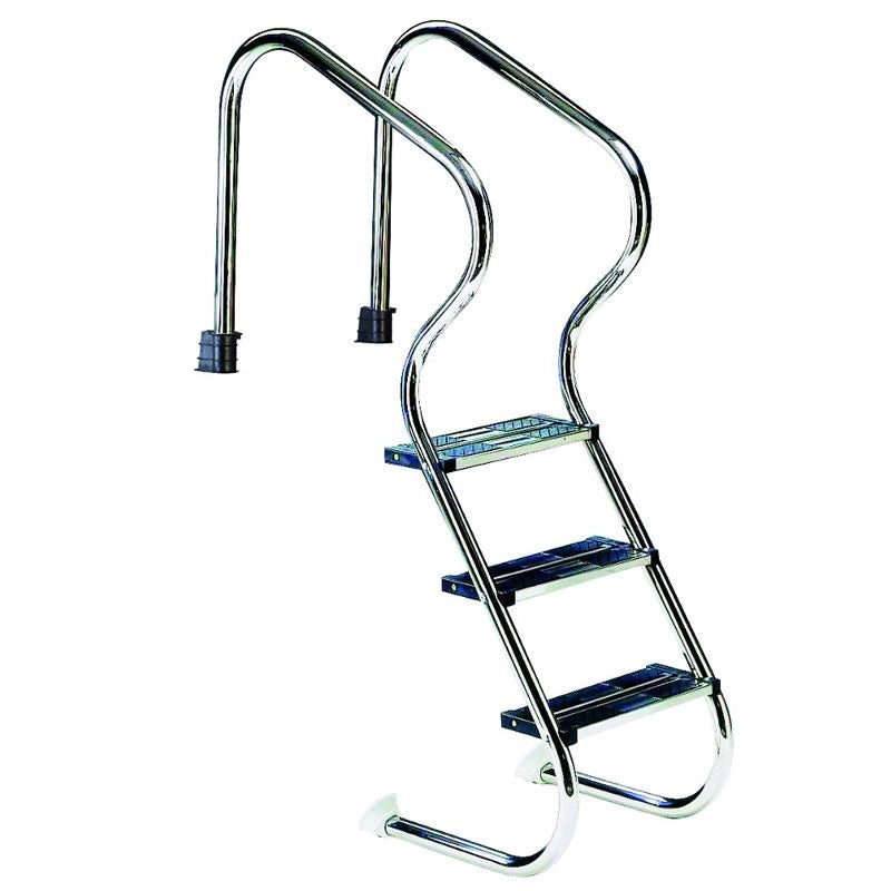 Scaletta COMFORT Inox AISI 304 per piscine interrate - Scaletta Comfort Inox Aisi 304 Per Piscine Interrate 4 Gradini - Per Piscine Con Altezza Minima 1,30 M Altezza: 3 gradini
