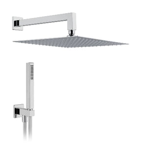 KIT SOFFIONE DOCCIA QUADRO- L. 200x200 - Braccio L. 300 mm- DH- pezzi 1