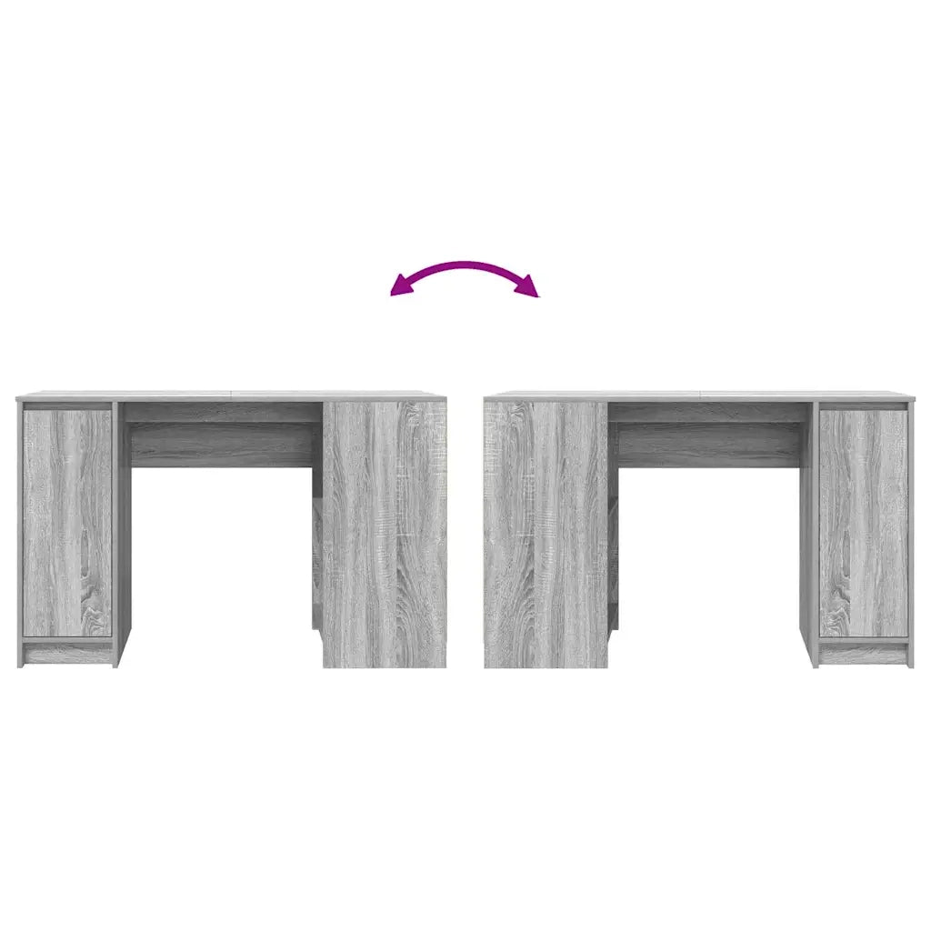 Scrivania | Tavolo da Ufficio Grigio Sonoma 120x42x76 cm in Legno Multistrato