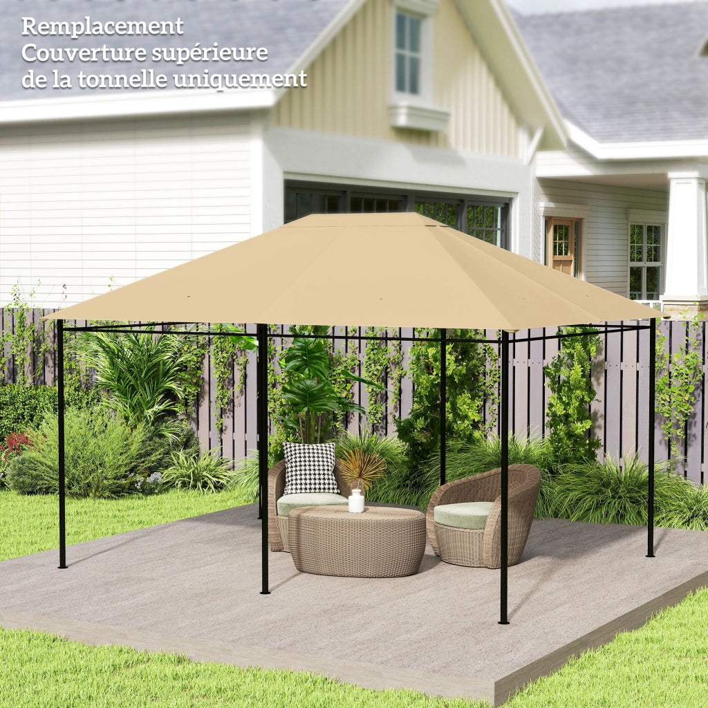 Tenda per gazebo 3x4 m ¨C zephmum ¨C tessuto poliestere 180 g/m2 anti-UV