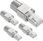 4 x Stuzzo RJ45 CAT 8 LSA senza cavi - stuzzo RJ45 protetto per router modem switch - box TV gaming più veloce - facilità di installazione.