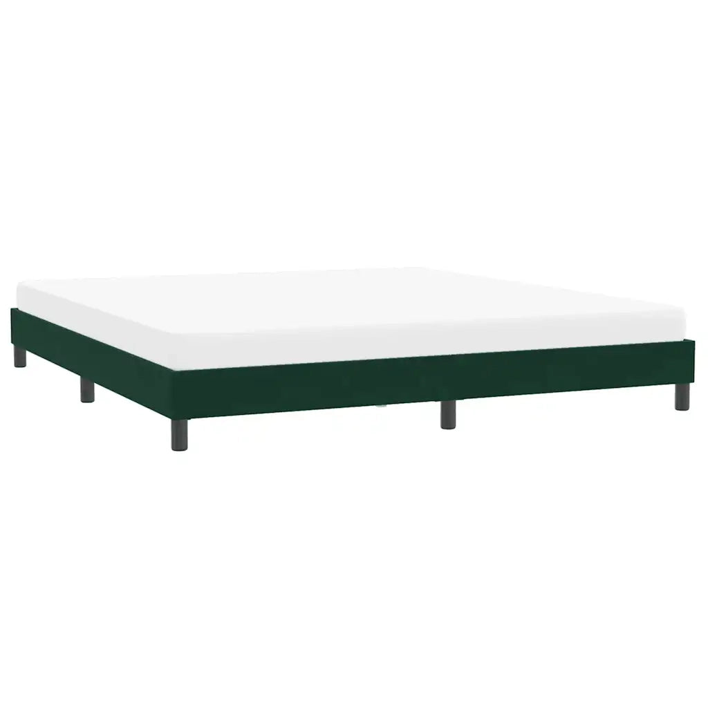 Giroletto senza Materasso Verde Scuro 200x210 cm in Velluto 4101376