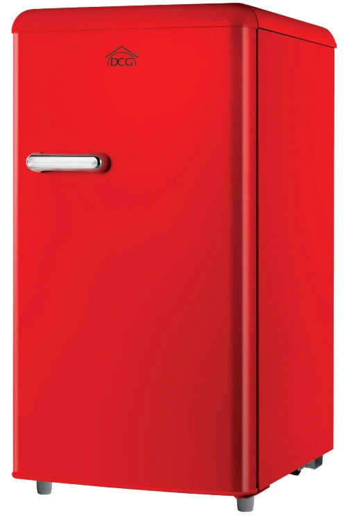 Dcg frigo monoporta linea retro 100lt e rosso mf100r
