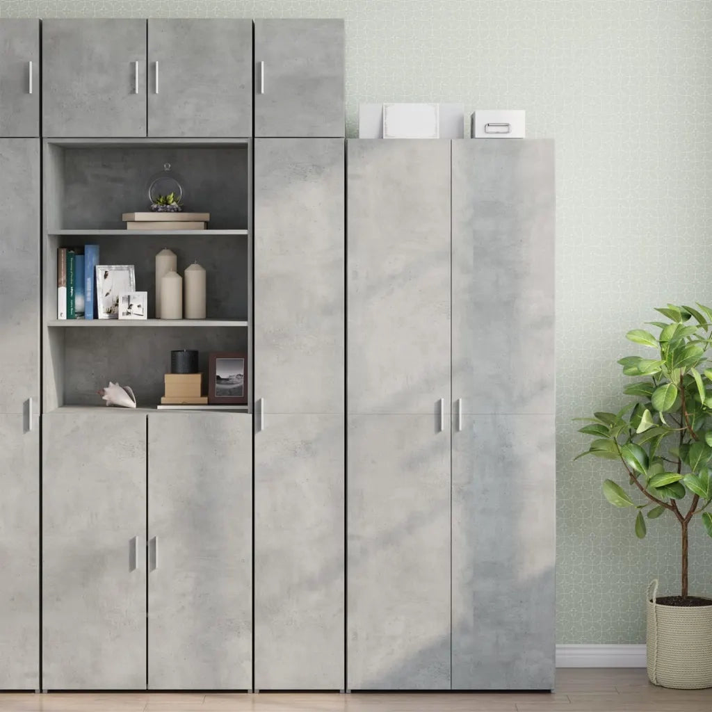 Mobile a Parete Grigio Cemento 30x42,5x40 cm Legno Multistrato