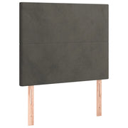 Testiera-Testata del letto Grigio Scuro 90x5x118/128 cm Velluto