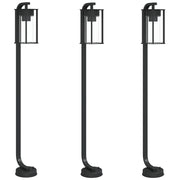 Lampade da terra per esterni 3 pezzi 100 cm acciaio inox nero 02_0042544