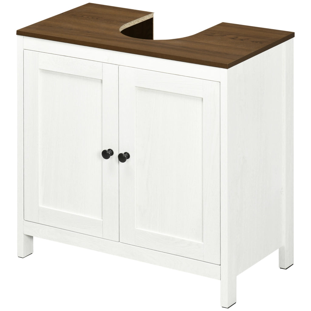 Mobiletto sottolavabo con ante ¨C zephmum ¨C bianco 60x30x60 cm