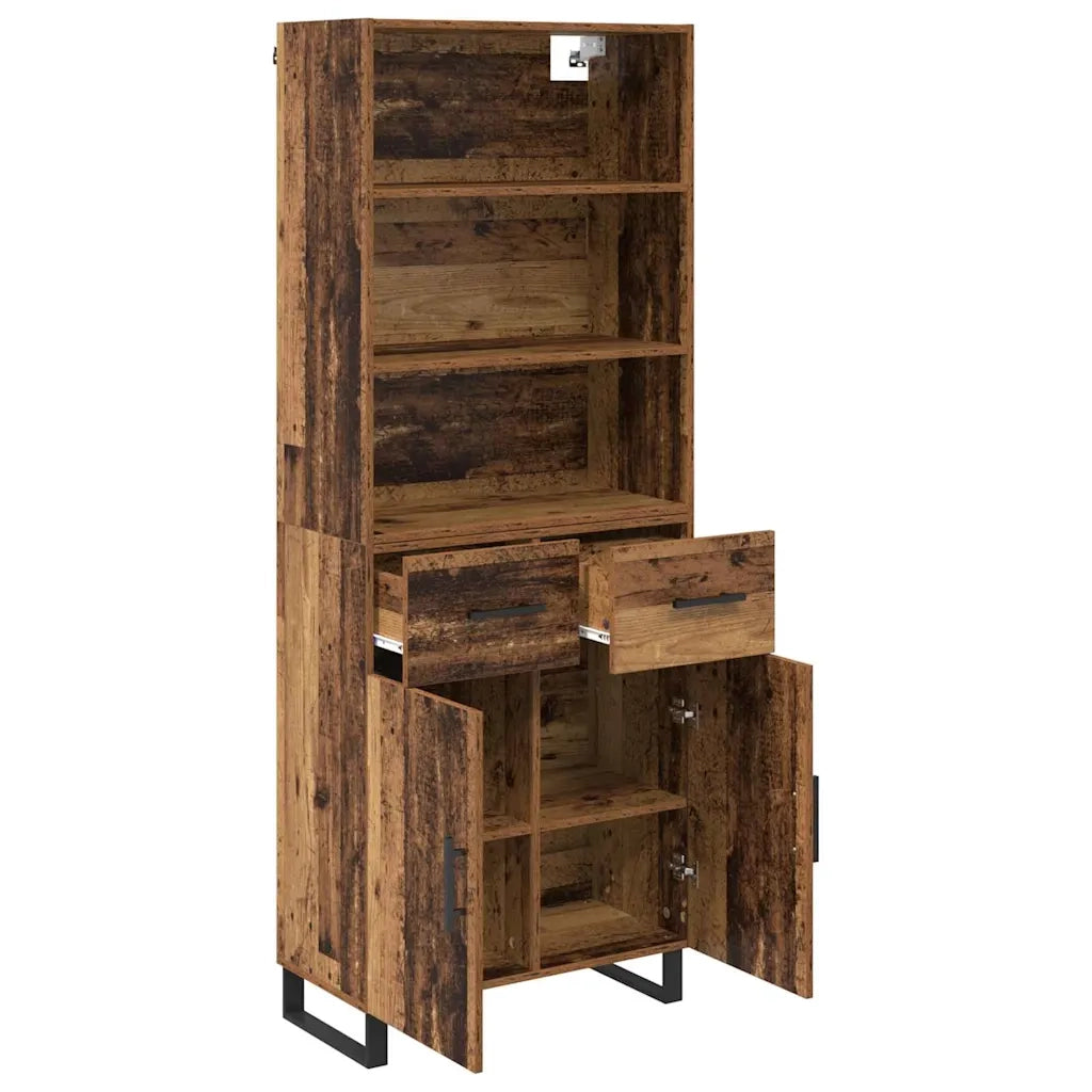 Credenza con cassetto 2 pcs Legno vecchio Legno multistrato