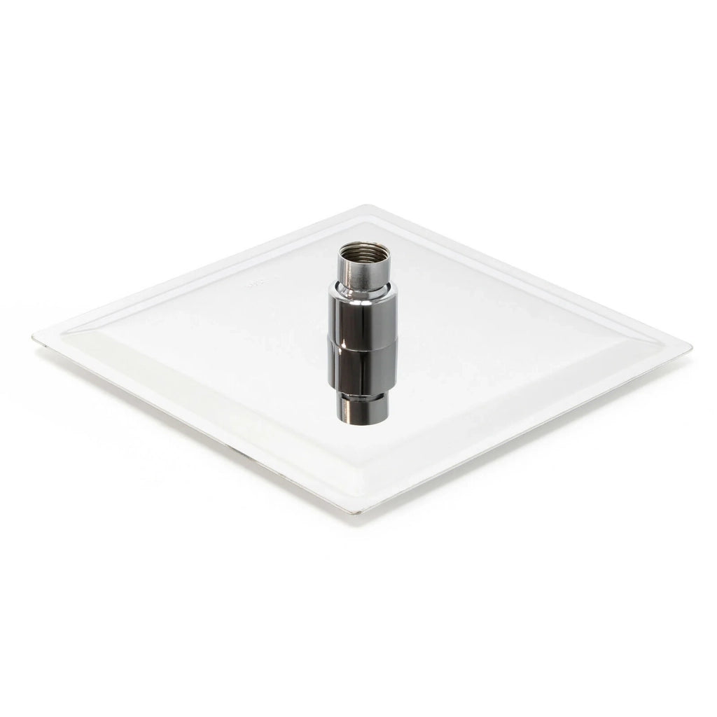 Soffione doccia quadrato con getto a pioggia 40 x 40 cm acciaio inox 16_0000627