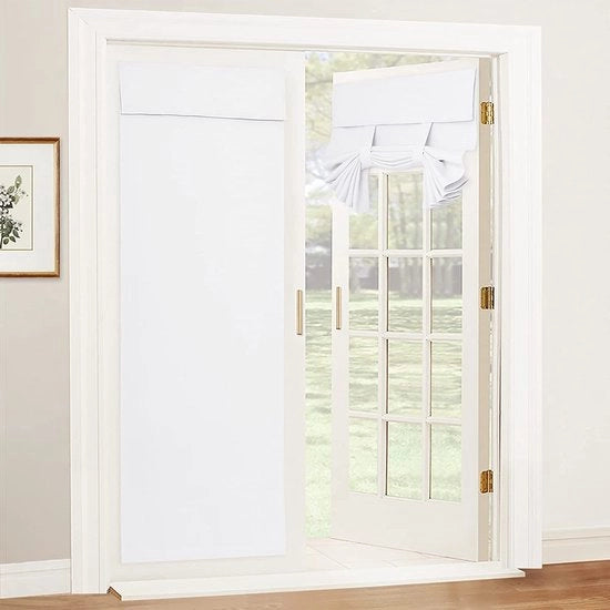 Gordini per porte francesi, tende isolate per porte e finestre, tende di oscuramento, per pannelli di luce, porte balconate, 26 x 68 pollici, Bianco