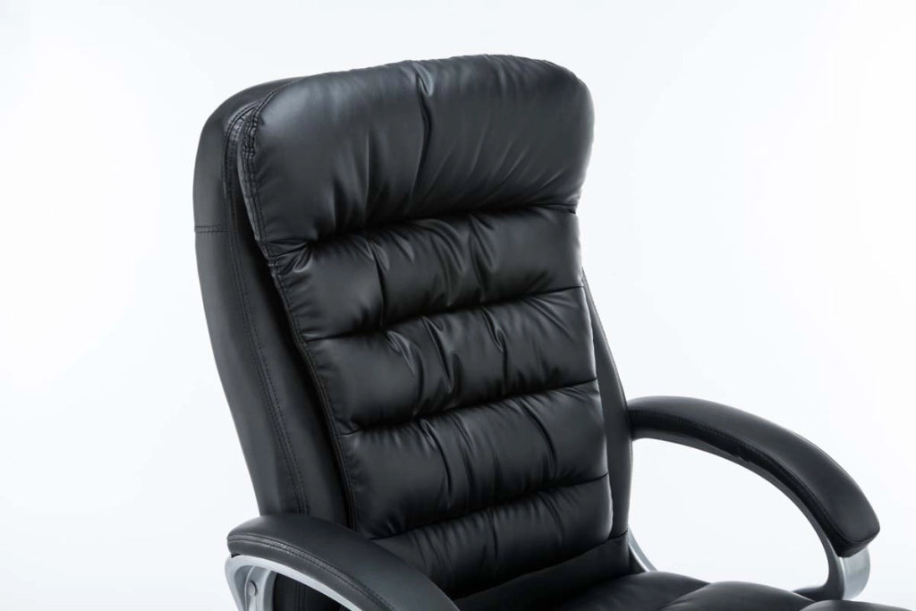 Sedia ufficio XXL Vancouver in similpelle nero