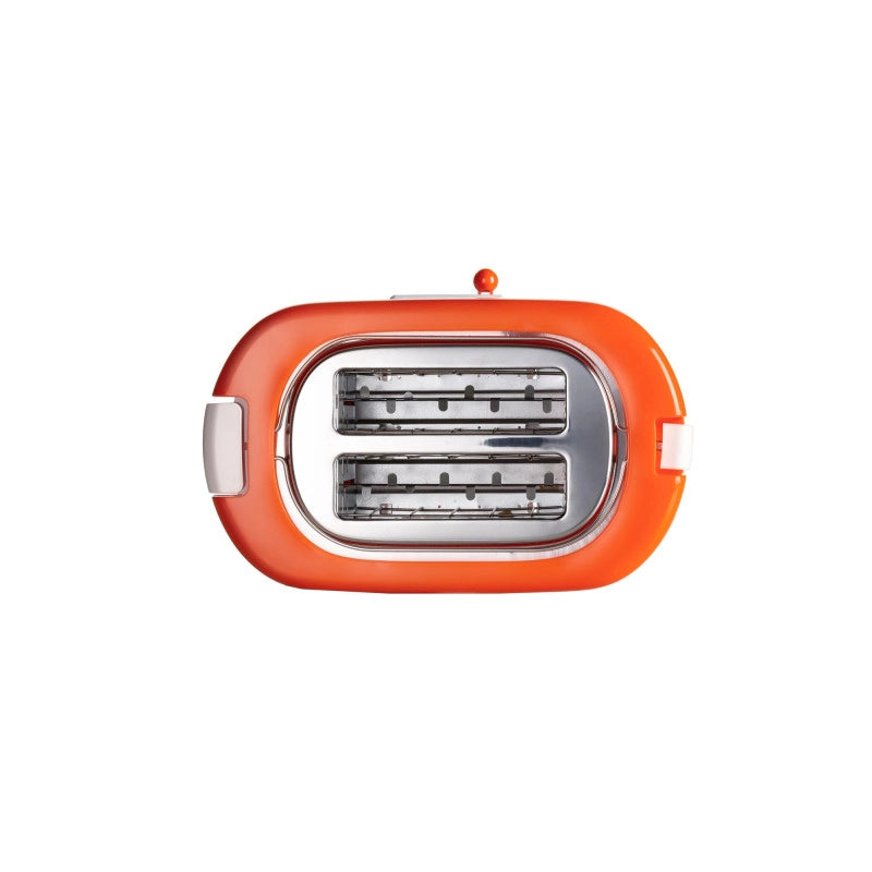 Tostapane con Pinze per 2 fette - 9 Gradi di Doratura - 700 Watt - Bianco e Arancio