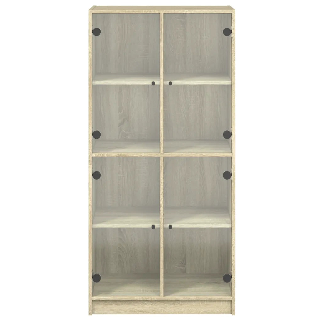 Credenza con Ante Rovere Sonoma 68x37x142 cm Legno Multistrato 246098
