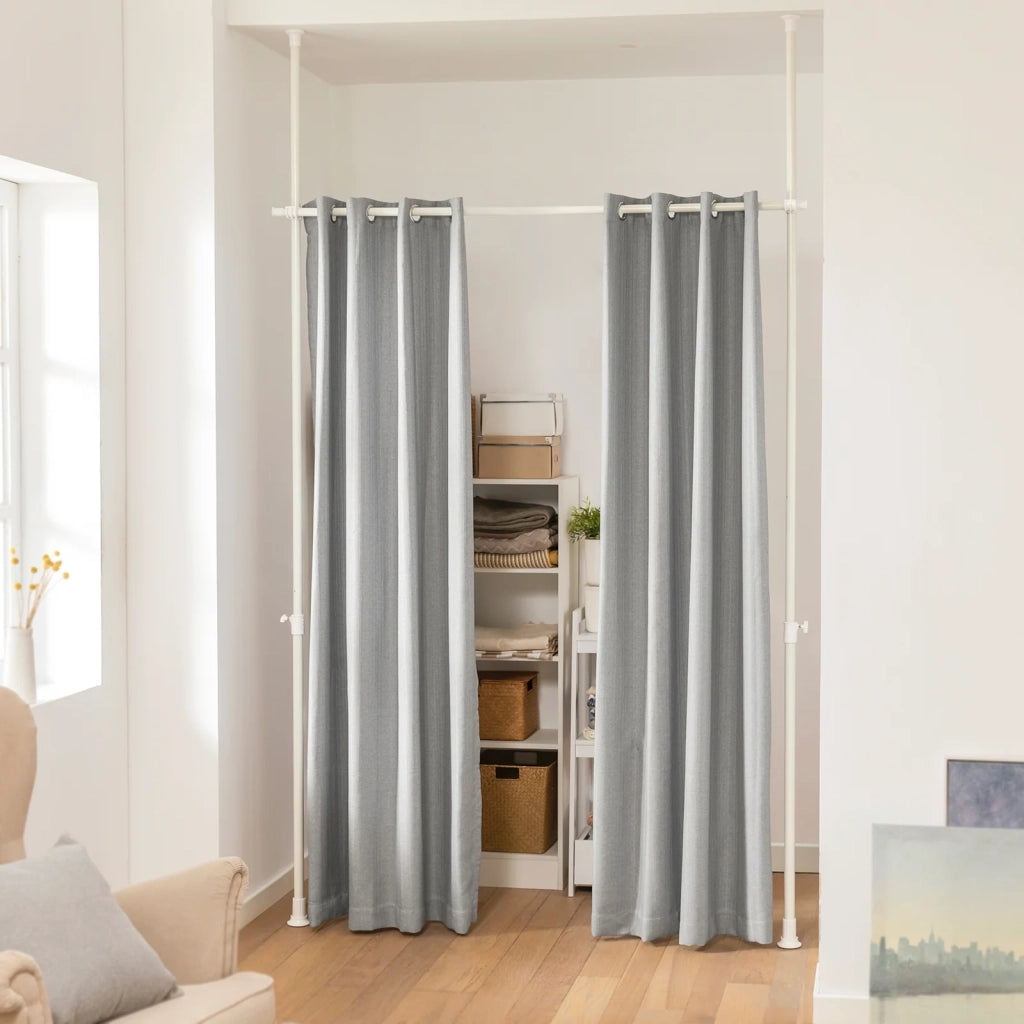 Tenda Oscurante Regolabile, Tende oscuranti per Interni, Tende Termiche Isolanti, 2 Pannelli, Grigio Chiaro,L (162-270) x A (199-285) cm, KLS12-HG