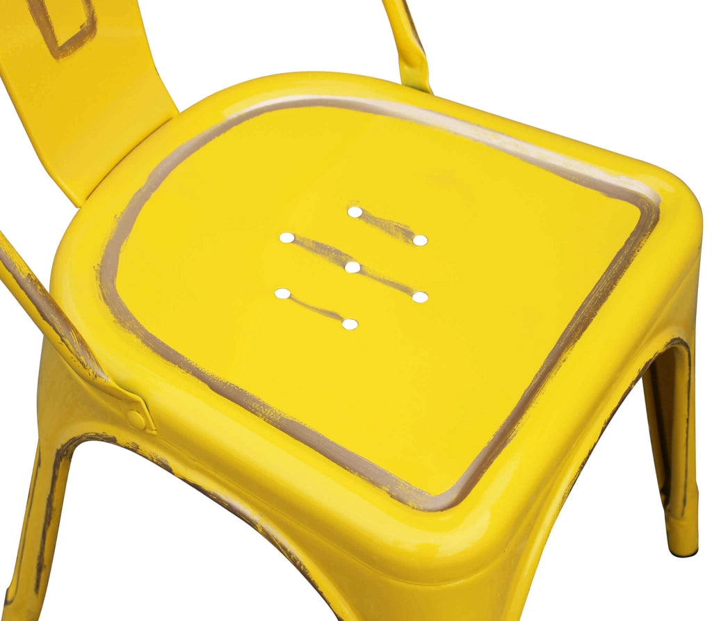 Sedia per Sala da Pranzo Industrial in Acciaio cm 35x45x85 - METAL