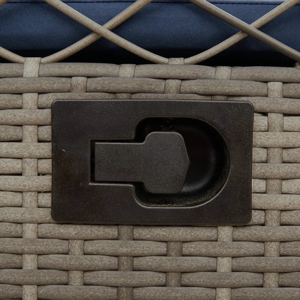 Sedie da giardino reclinabili 2 pz in Polyrattan Grigio 368668