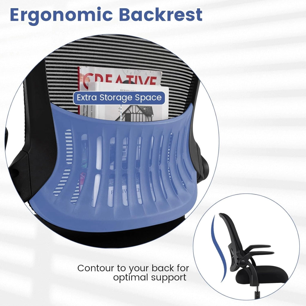 Sedia da ufficio ergonomica girevole con schienale, braccioli e poggiapiedi, regolabile in altezza, con 5 ruote, per ufficio, studio e sala giochi