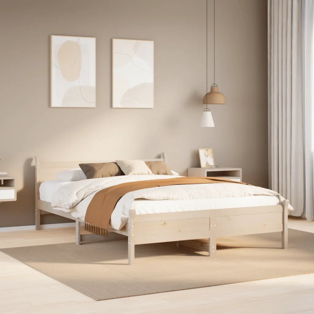 vidaXL Letto senza Materasso 160x200 cm in Legno Massello di Pino