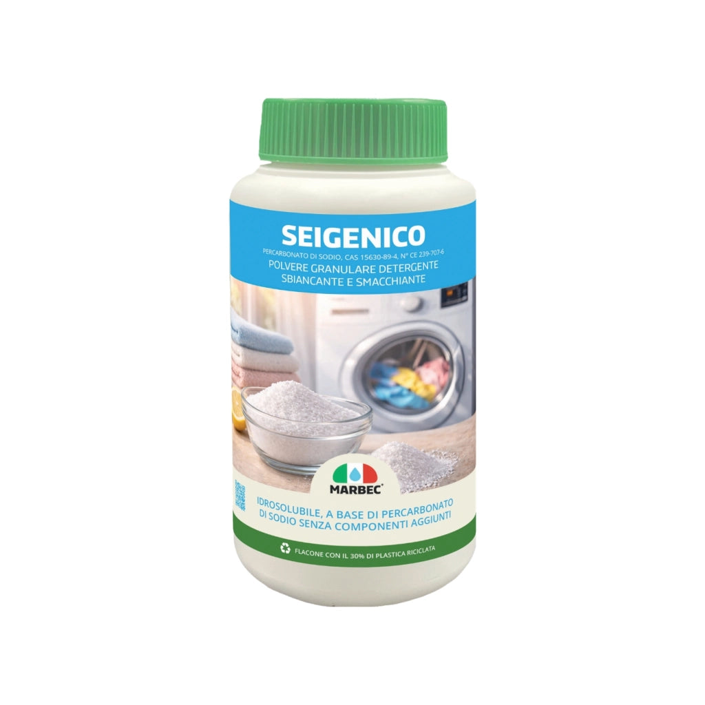 Percarbonato di sodio in polvere, smacchiante e sbiancante, igienizzante sopra i 50°C SEIGENICO 1KGx6PZ
