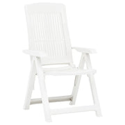 Sedie Reclinabili da Giardino 2 pz-Sedia da esterno in Plastica Bianca 980114