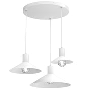 Lampada a sospensione bianca 3xE27 acciaio Nox Luminex