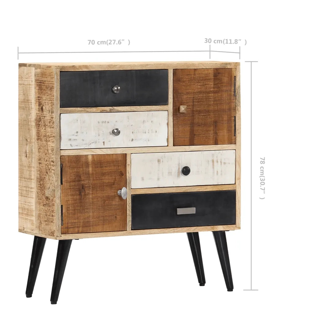 Credenza 70x30x78 cm in Legno Massello di Mango cod mxl 6073