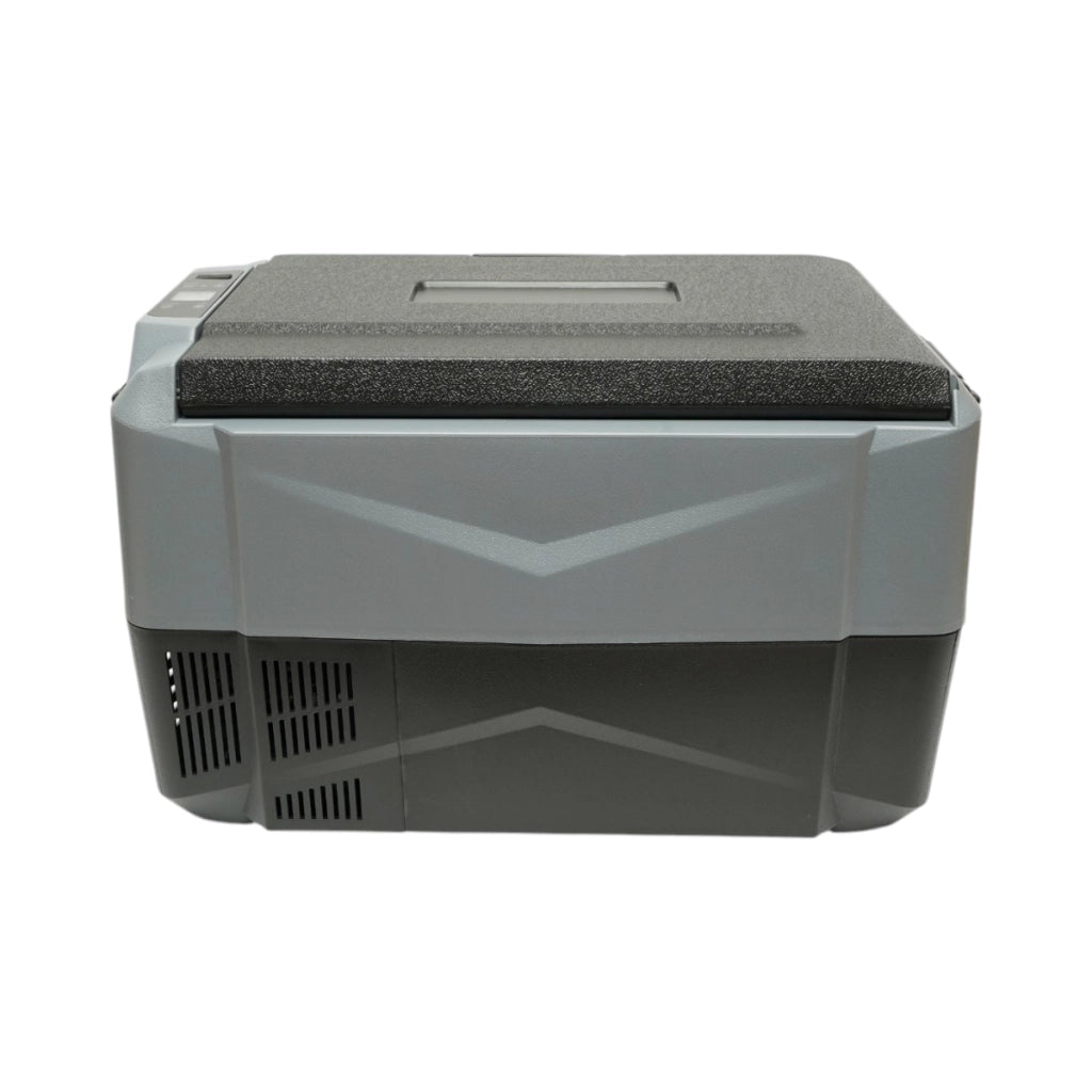 Frigorifero per auto 35L con compressore 12V-24V-220V, 60W, display LCD, doppia zona di raffreddamento, USB 630x390x390mm