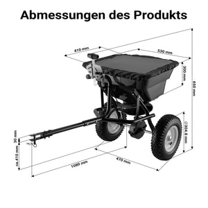 GT1507 Carrello spargitore trainato da 29 l per trattorini Spandiconcime Spargisale