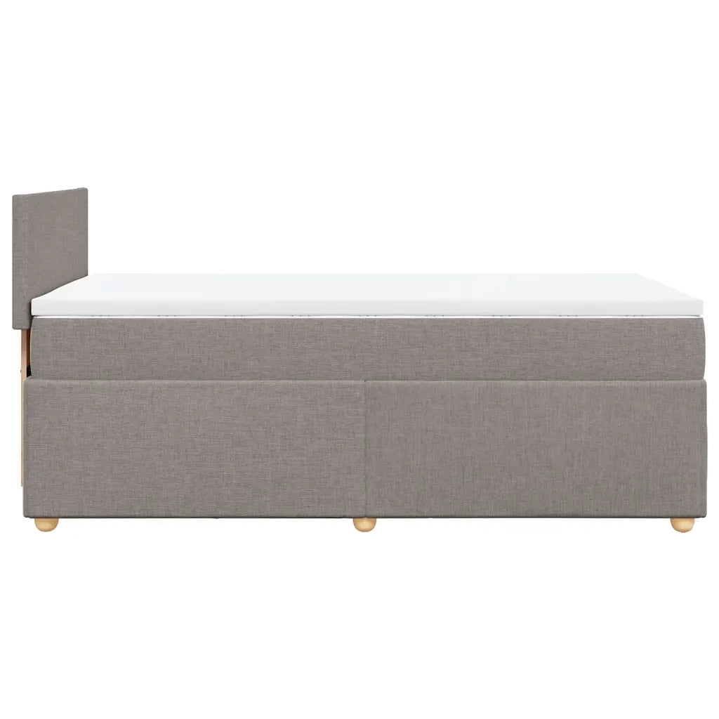 Giroletto a Molle con Materasso Tortora 90x190 cm in Tessuto 3286532