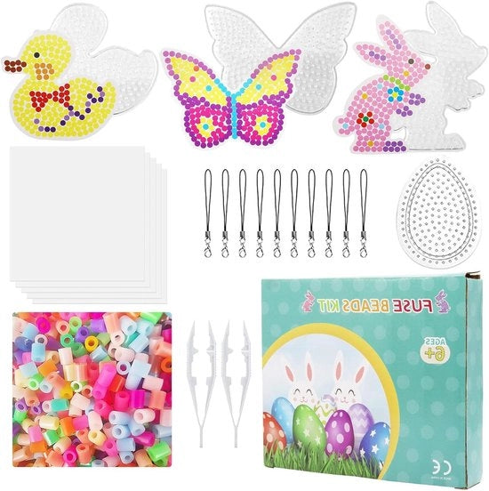 Attività di divertimento per bambini - Strisce di colore 5 mm 2000 pezzi con 3 piastre di base, confezioni di pasqua e uova di pasqua in rilievo