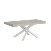 Tavolo allungabile 120/224x90 cm Volantis Premium cashmere gambe bianche