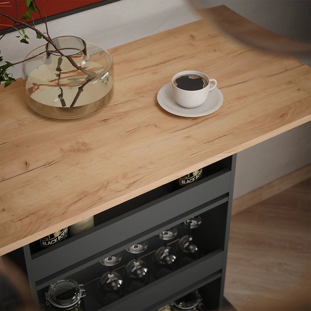 Vicco Tavolo da bar Quercia dorata/antracite 110 x 55 cm