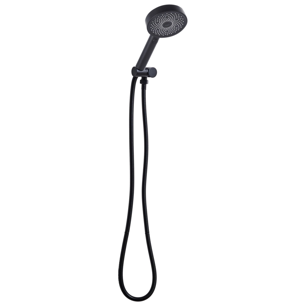 Set doccia con tubo 4 modalità di spruzzo Metallo nero classico moderno