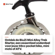 Componente Trekstarter Mini in Alluminio - Adatto per Bicicletta a 49CC - Sostenibile - Leggero - Dimensioni 14.2 x 9.5 cm - Componente di Ricambio per Trekstarter