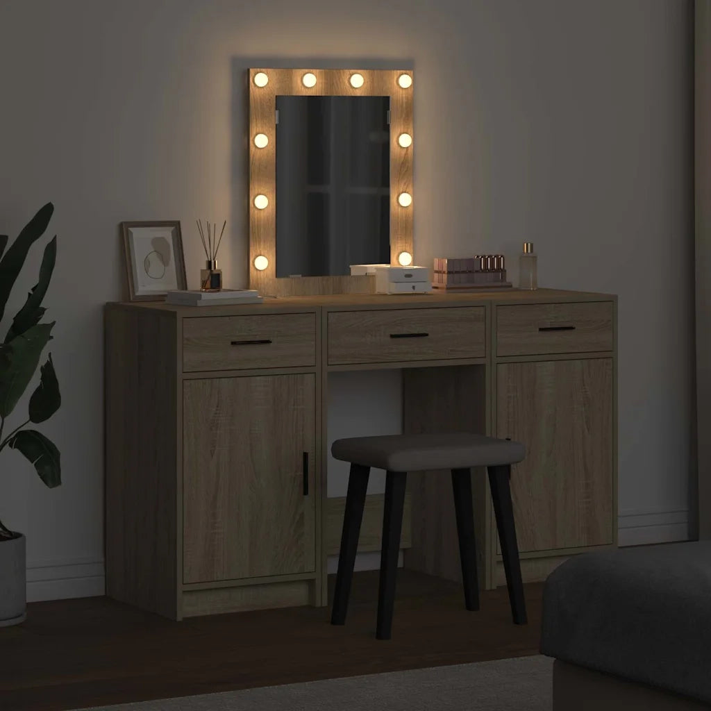 Toeletta | Tavolo da Trucco Marrone 50 x 41 x 135 cm Legno multistrato