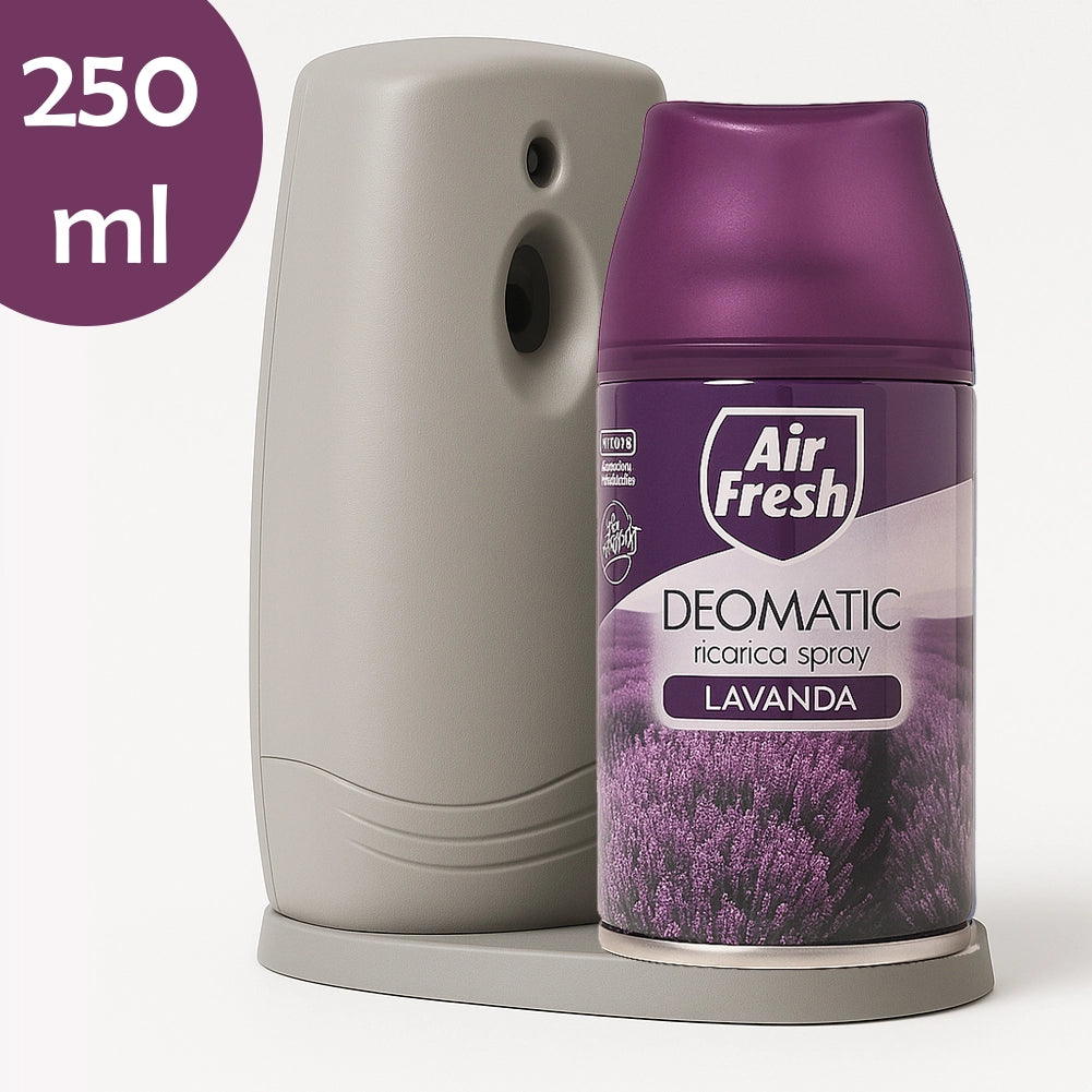 AIR FRESH Deomatic Set 6 x 250 ml Ricarica Spray Profumatore per Ambiente Lavanda