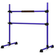 Sbarra danza portatile con altezza regolabile, Doppia sbarra fitness per ballare e allungare i muscoli Viola-Sbarre da danza