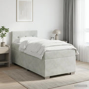 Letto box spring con materasso Grigio Chiaro 90 x 190 cm 3450620