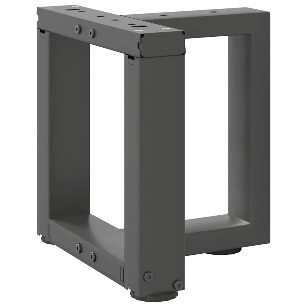 Gambe per Tavolino da CaffÃ¨ a Forma di T 2 pz Antracite 30x25x(30-31) cm Acciaio