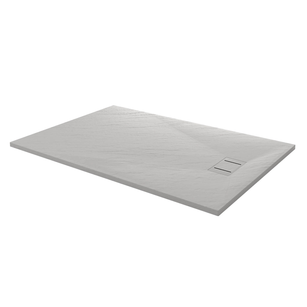 Piatto Doccia 80x140x2 6 CM Rettangolare Bianco Effetto Pietra mod. Blend