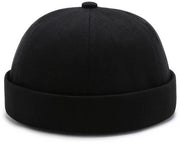 Cappello senza bordo per uomini, cappuccio a forma di teschio, cappello da marinaio con bordo arrotolato, cappello retro a forma di cuffia