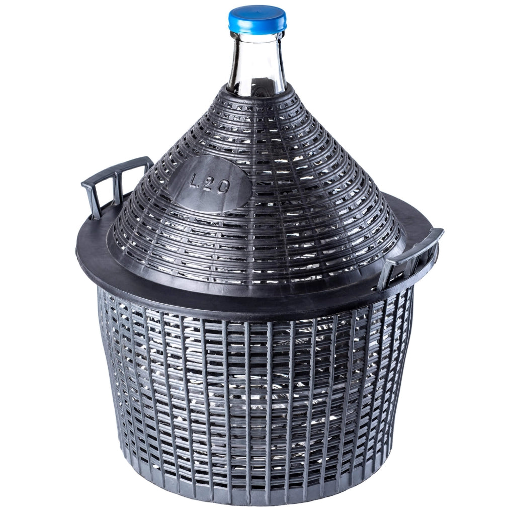 Set per vino KADAX con bottiglia da 34 litri e gorgogliatore in sughero per fermentazione.