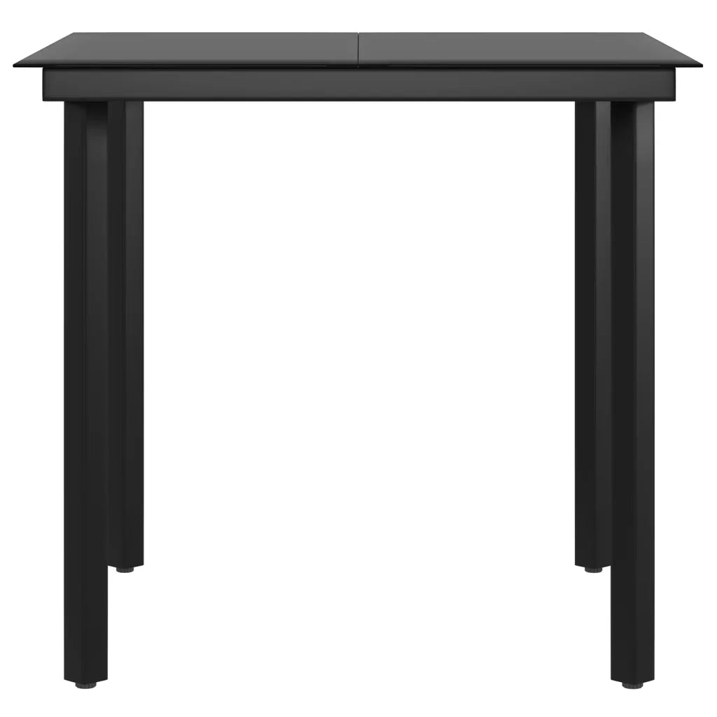Set da Pranzo per Giardino 5 pz con Cuscini Grigio e Nero cod mxl 43967