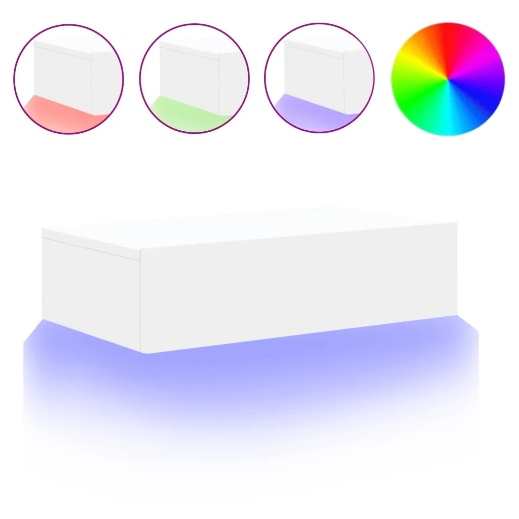 Mobile Porta TV con Luci LED Bianco 60x35x15,5 cmcod mxl 131084
