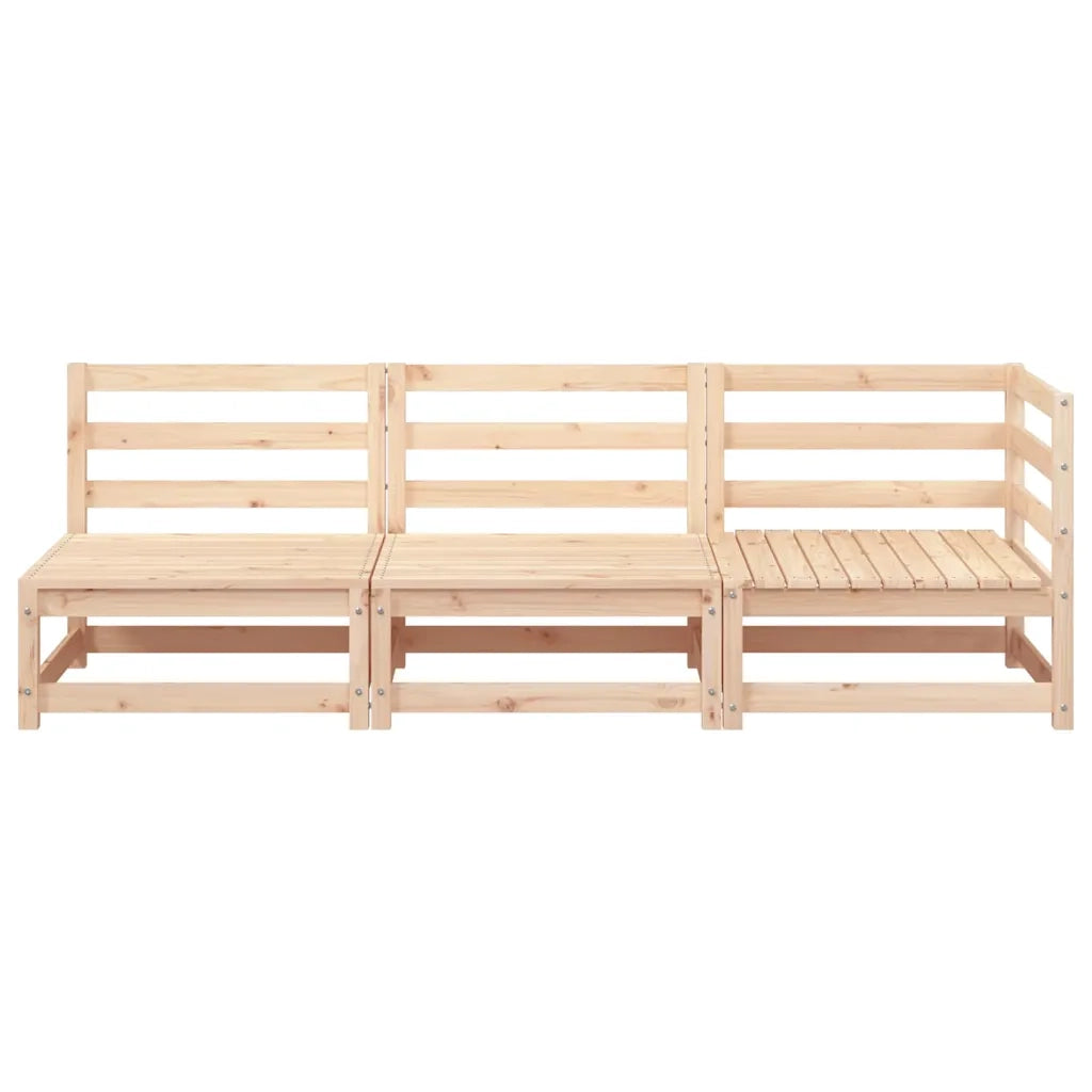 Divano da Giardino a 3 Posti in Legno Massello di Pino 837949