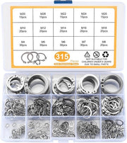 Clipset di sicurezza con viti e spugne - multigiocatore - 315 pezzi - colore argento