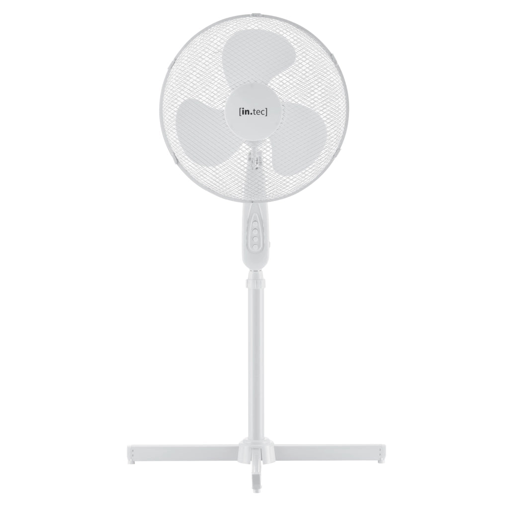 Ventilatore a Piantana con 3 Velocitá Altezza Regolabile max 120 cm Modalitá Oscillazione Motore 50W - Bianco