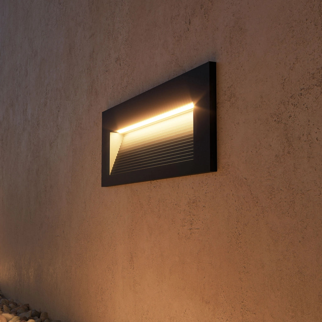 Beneito Faure Faretto Led segnapasso da parete a superficie Tween - 5W, Switch CCT, Illuminazione Interni ed Esterni​, corridoi o passaggi - Nero