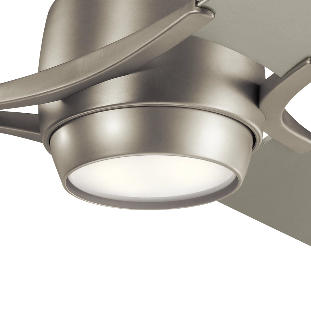 Ventilatore plafoniera LED 10W 152cm nichel spazzolato Zeus
