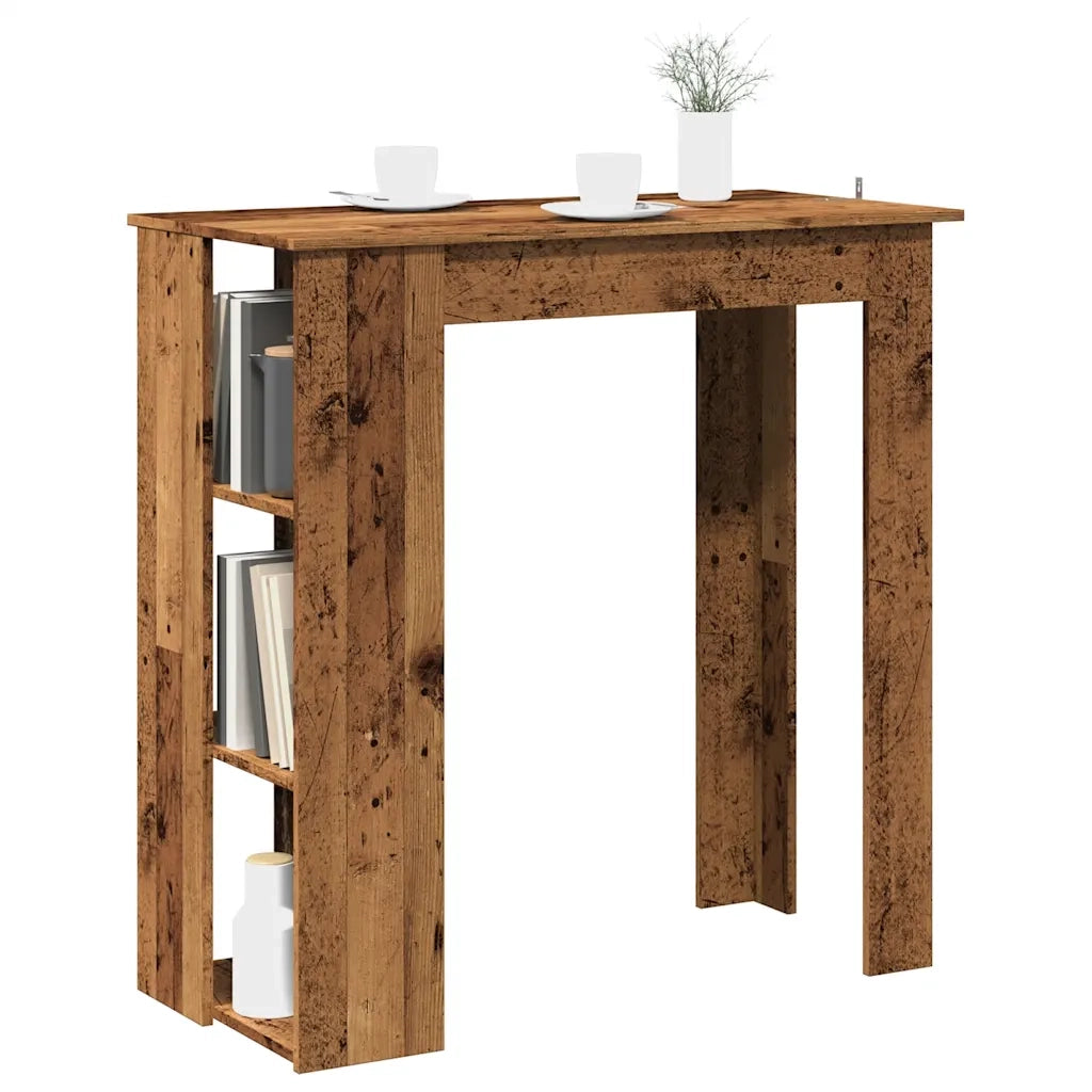 Tavolo Bar con Ripiano Antico 102x50x103,5 cm Truciolato